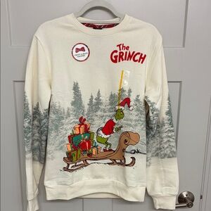 New Grinch Cream Sweater Small